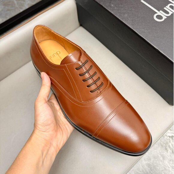 Dunhill Classic Business Pointed Leather Shoes Orange main image 5